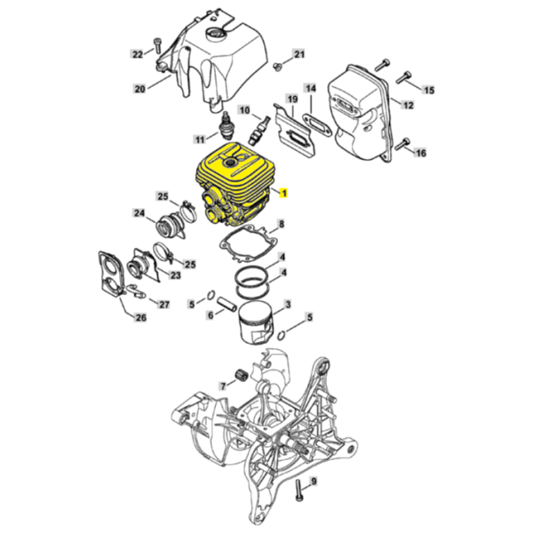 1  Genuine Cylinder & Piston Assy for Stihl TS410 TS420 0