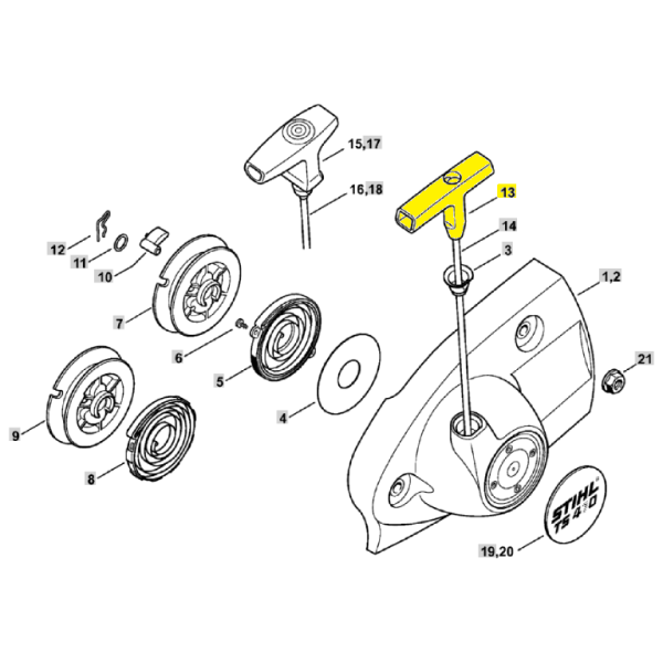 13  Starter Grip for Stihl TS410 TS420 0