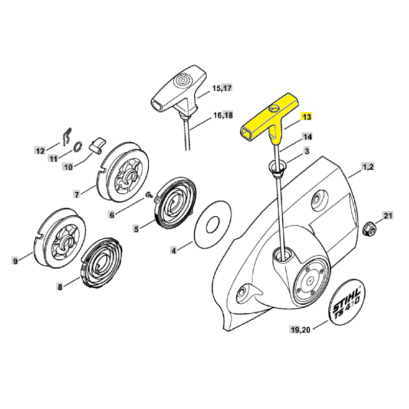 13 Starter Grip for Stihl TS410 TS420 0