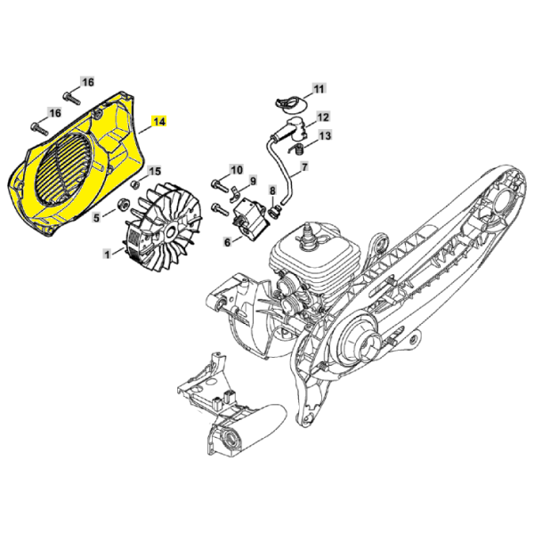 14  Flywheel Cover for Stihl TS410 TS420 0