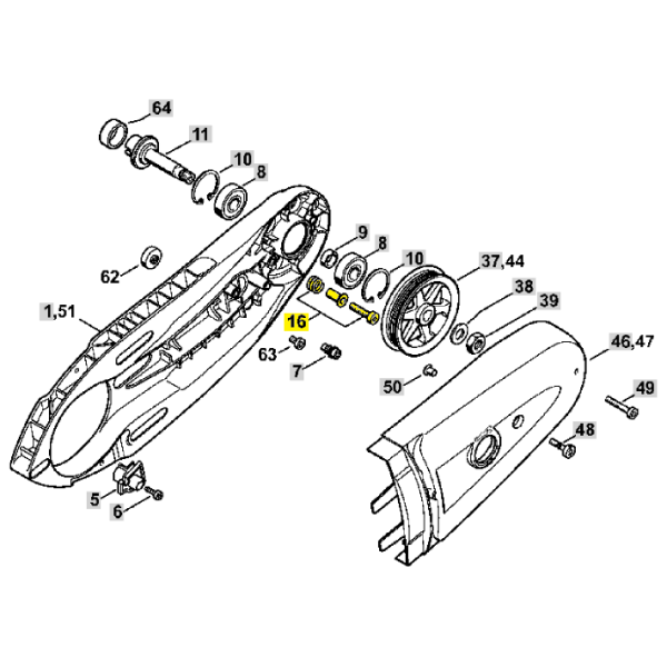 16  Blade Adjusting Screw Assembly for Stihl TS410 TS420 0