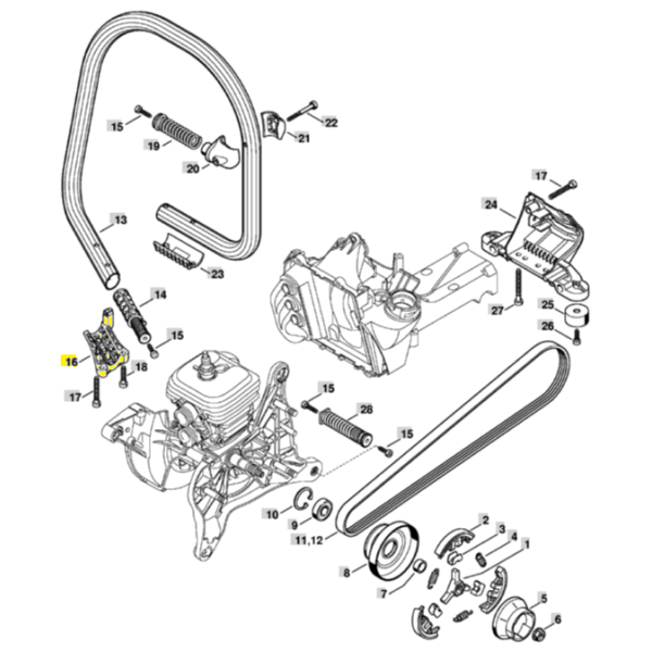 16  Handlebar Clamp for Stihl TS410 TS420 0