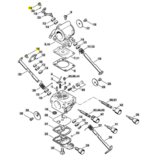 16  Screw for Stihl TS410