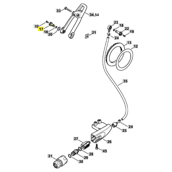 17  Banjo Bolt (short) for Stihl TS410 TS420 0
