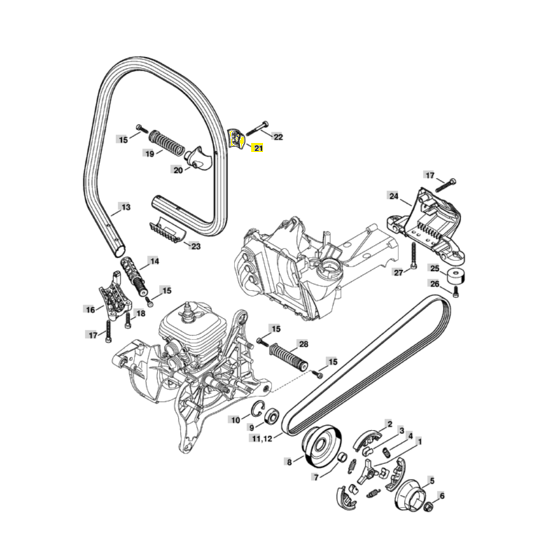 21 Handlebar Support Clamp for Stihl TS410 TS420 0