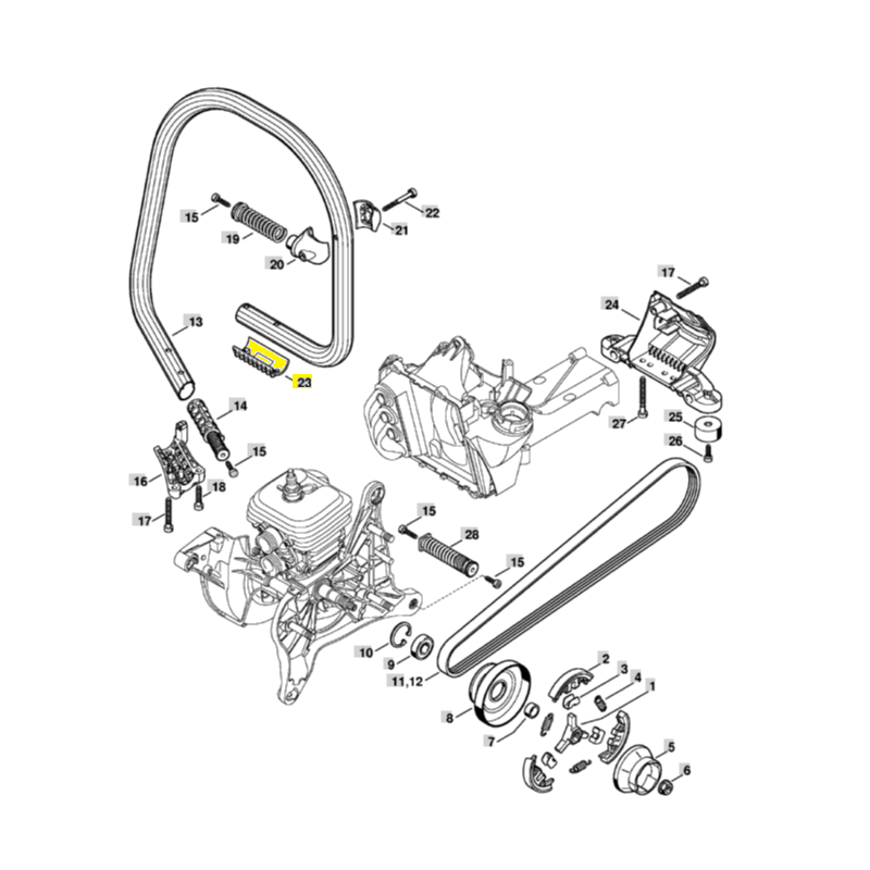 23 Handlebar Clamp for Stihl TS410 TS420 0