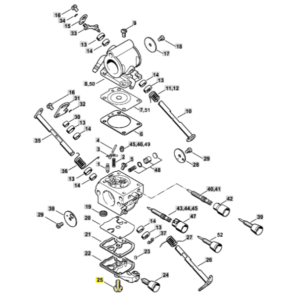25  Oval Head Screw for Stihl TS410 TS420 0