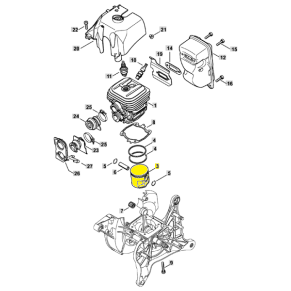 3  Genuine Piston Assy for Stihl TS410 TS420 0