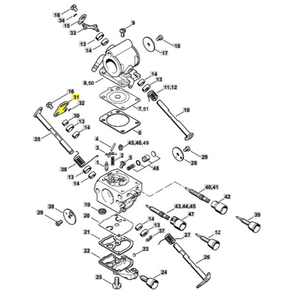 31  Lever for Stihl TS410