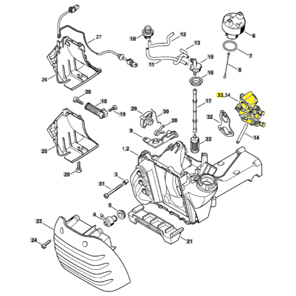 33  Genuine Carburettor for Stihl TS410 TS420 0