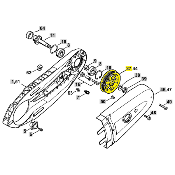 37  Belt Pulley for Stihl TS410 TS 420 0