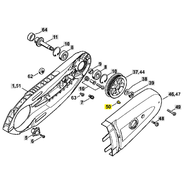 50  Hollow Rivet 7 5x1x6 8 for Stihl TS410 TS420 0
