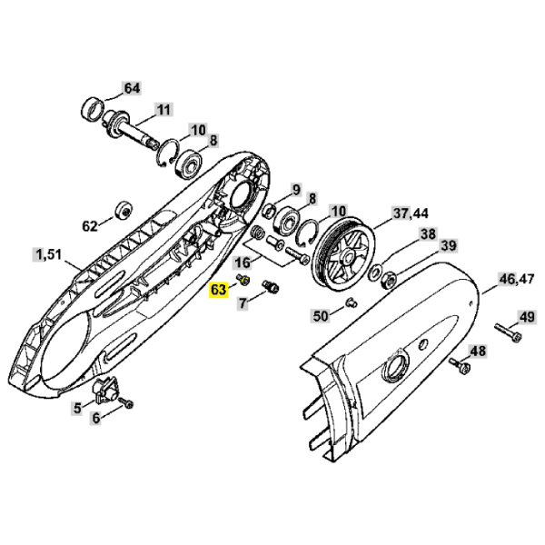 63  Spline Screw IS M5x6 for Stihl TS410 TS420 0