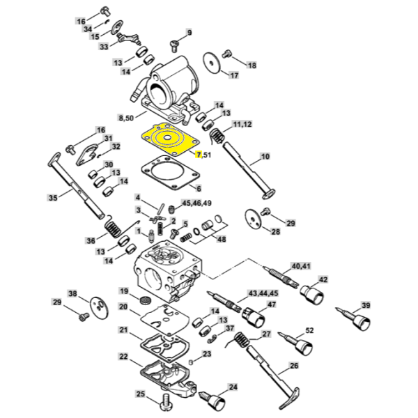 7  Metering Diaphragm for Stihl TS410