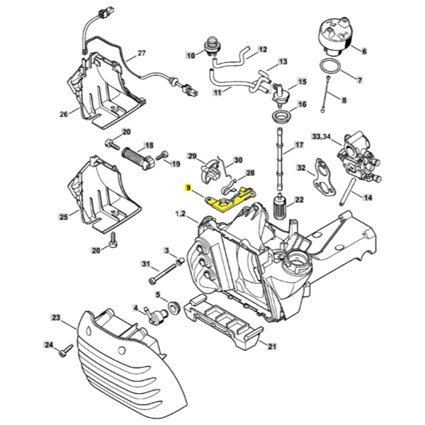 9  Choke Lever Clamp for Stihl TS410 TS420 0
