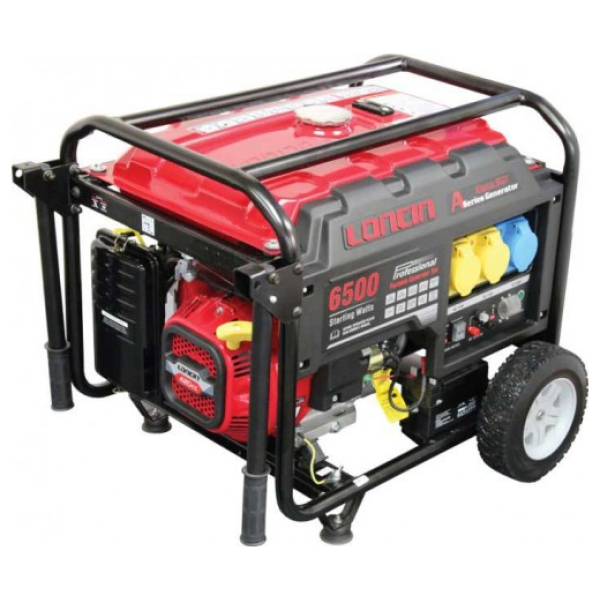 Loncin LC6500D AS 5 5kW Generator with Wheel Kit