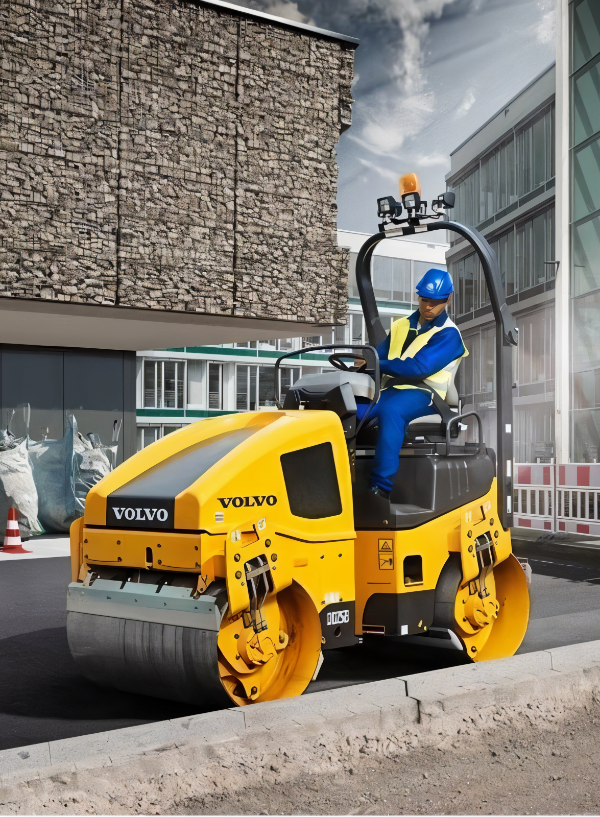 Volvo DD25B Roller – 1200mm Vibratory Asphalt Compactor