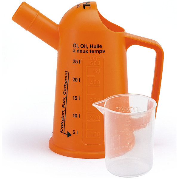 Measuring jug for mixing fuel