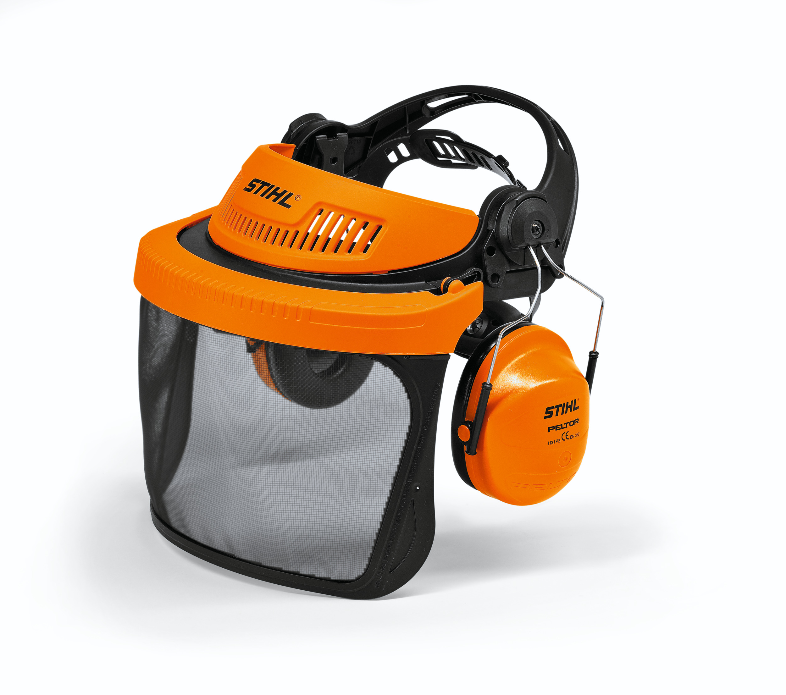 Face & hearing protection polyamide mesh visor Professional version