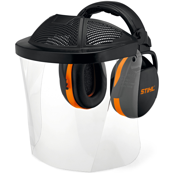 Face & hearing protection   plastic visor