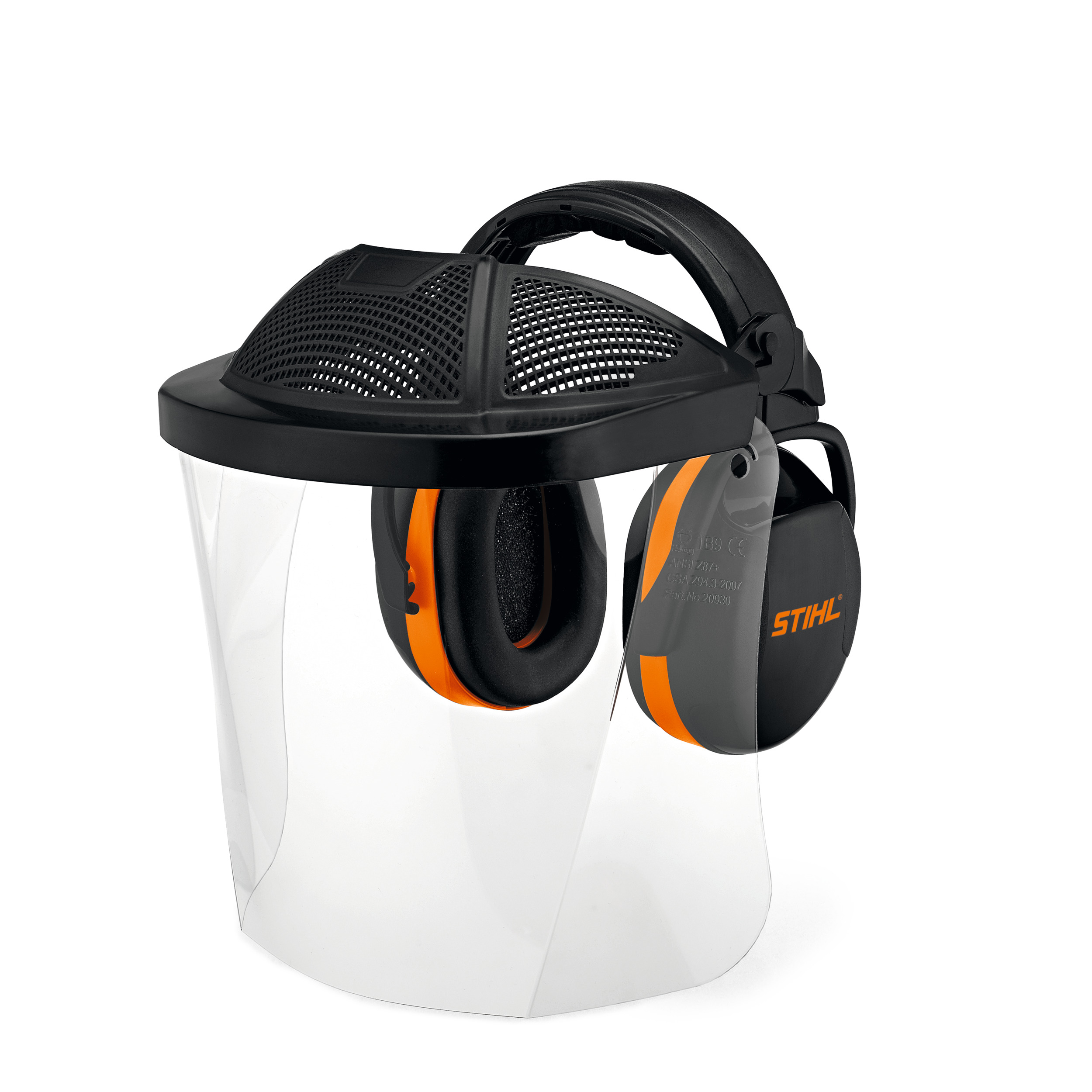 Face & hearing protection plastic visor