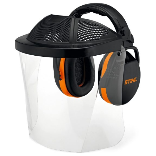 Stihl face and ear protection double headband polycarbonate visor